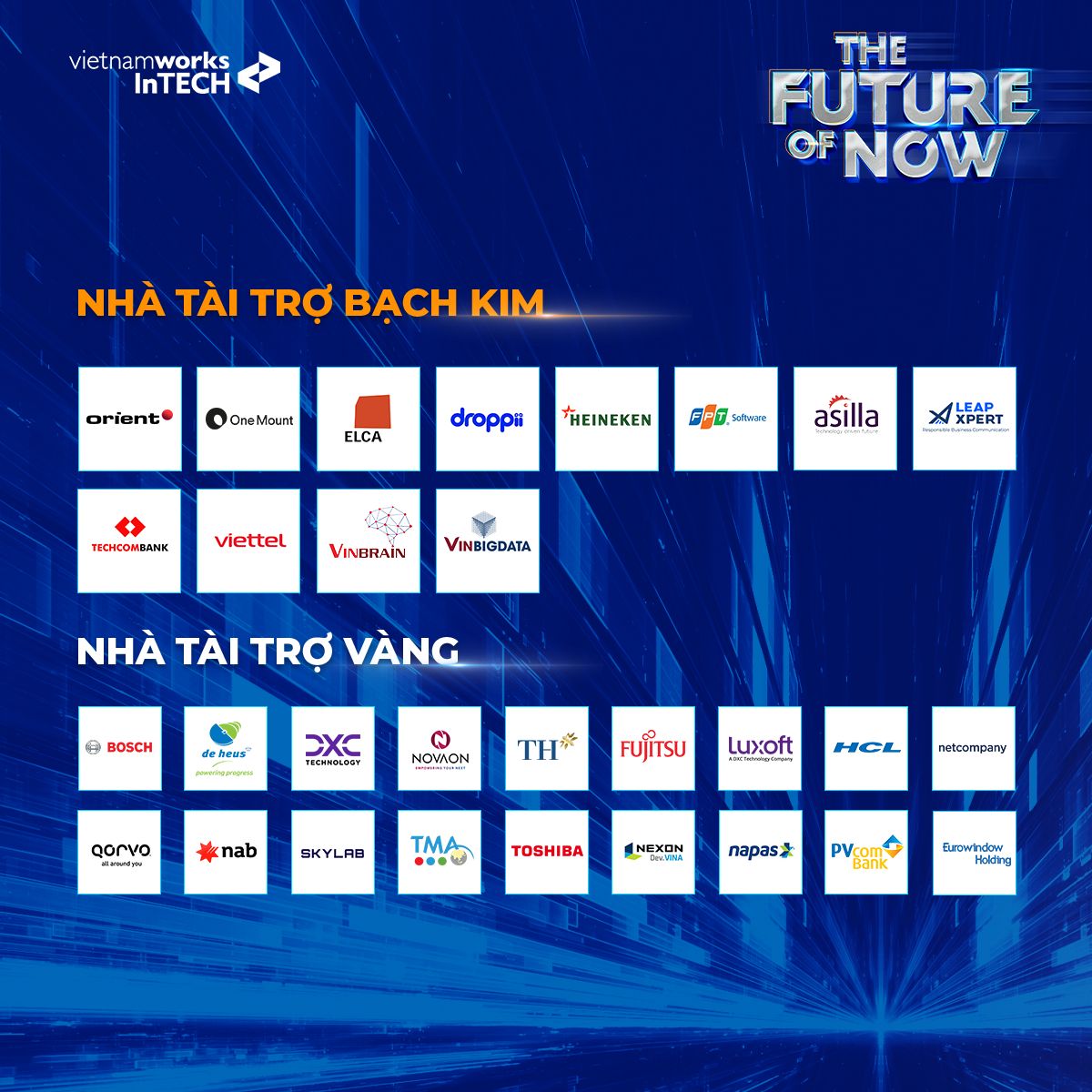 Tech Talks 2022 nhà tại trợ bạch kim và vàng