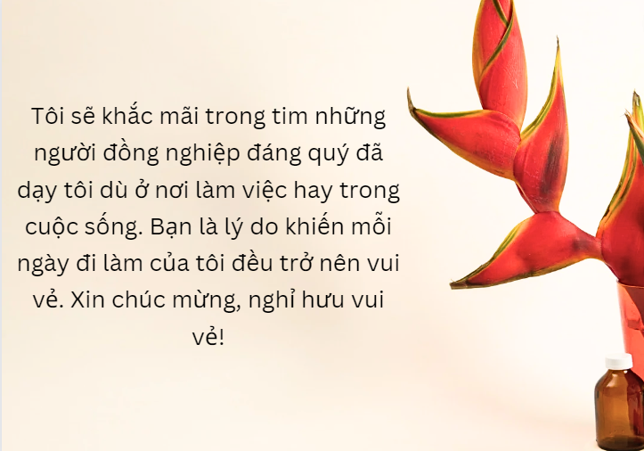 lời chúc chia tay đông nghiệp lúc nghỉ hươu