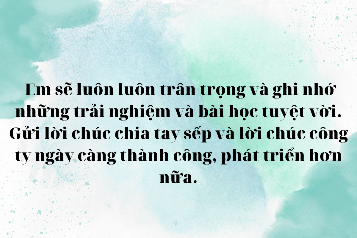 những lời chúc chia tay khi nghỉ việc