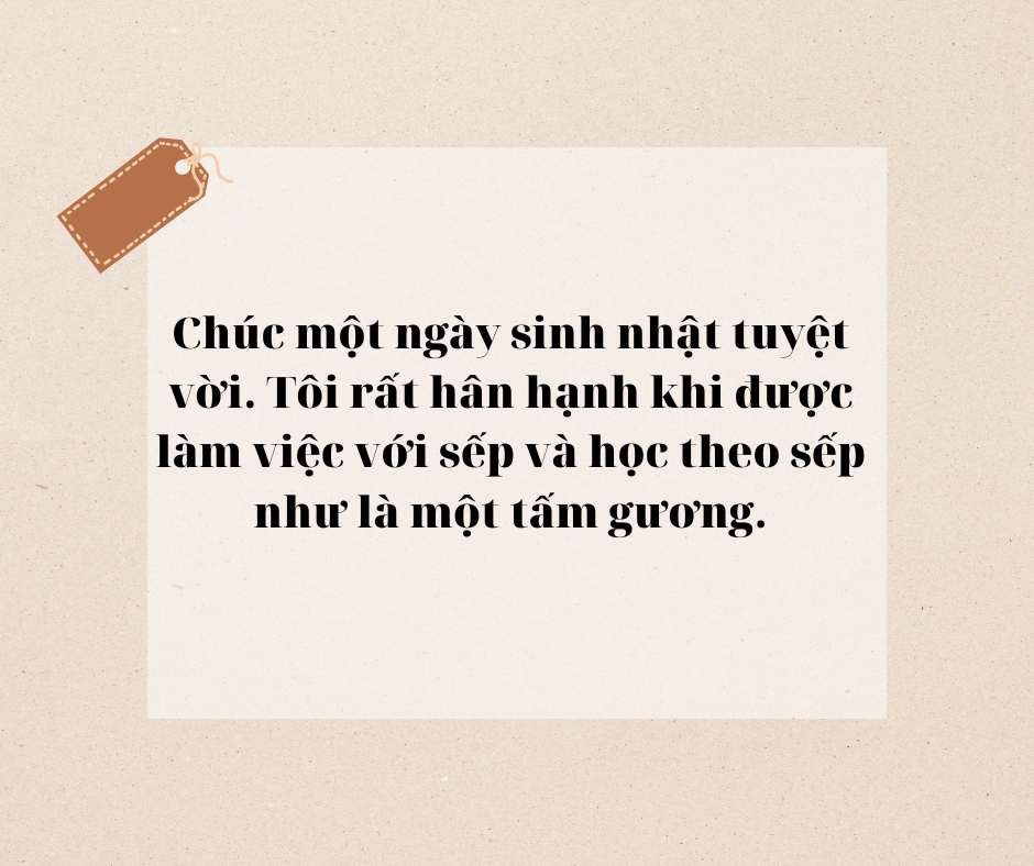 Một lời chúc chân thành sẽ giúp bạn ghi điểm 