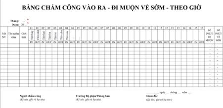 file excel chấm công và tính lương theo giờ