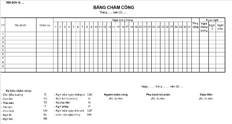 Cách chấm công tiền lương