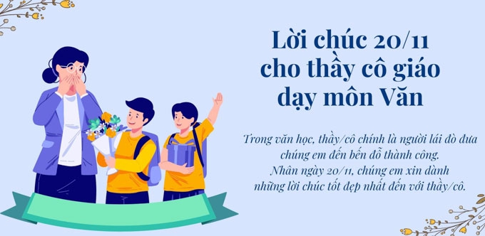 Lời chúc 20/11 cho thầy cô giáo dạy môn Văn