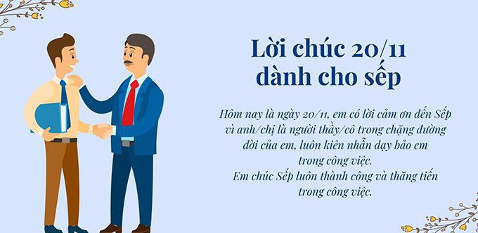 Lời chúc 20/11 dành cho Sếp