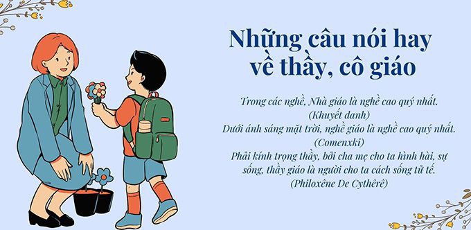 Những câu nói hay về thầy, cô giáo