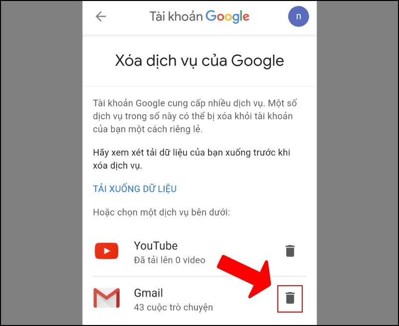 cách xóa tài khoản email