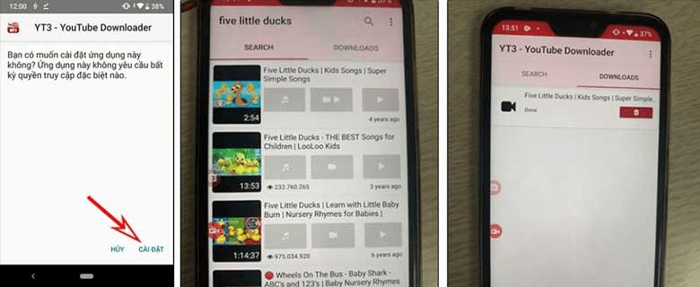 tải video youtube trên điện thoại android