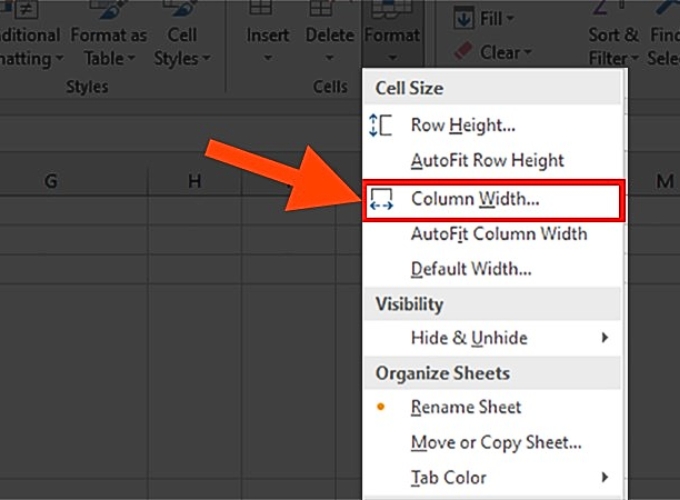 Các cột bằng nhau trong Excel