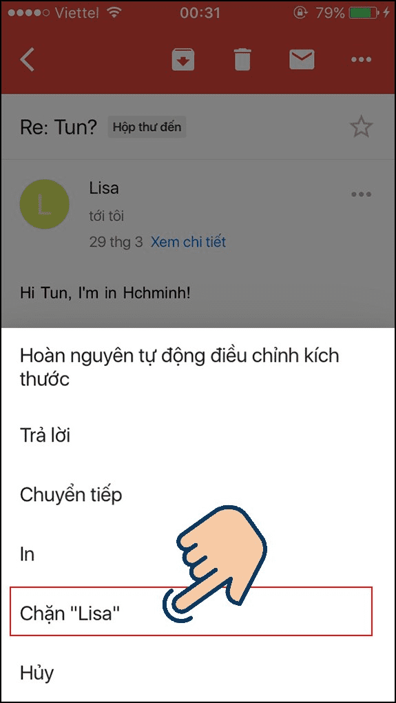 Hướng dẫn cách chặn Email từ người khác