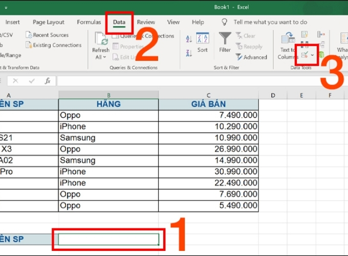 Cách tạo drop list trong excel