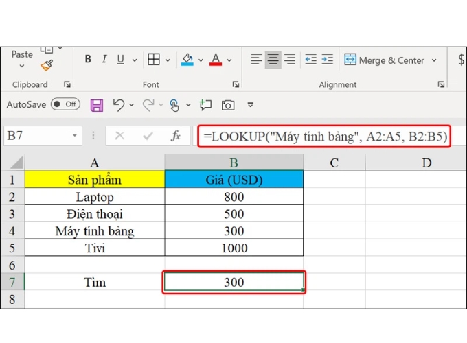 Hàm LOOKUP