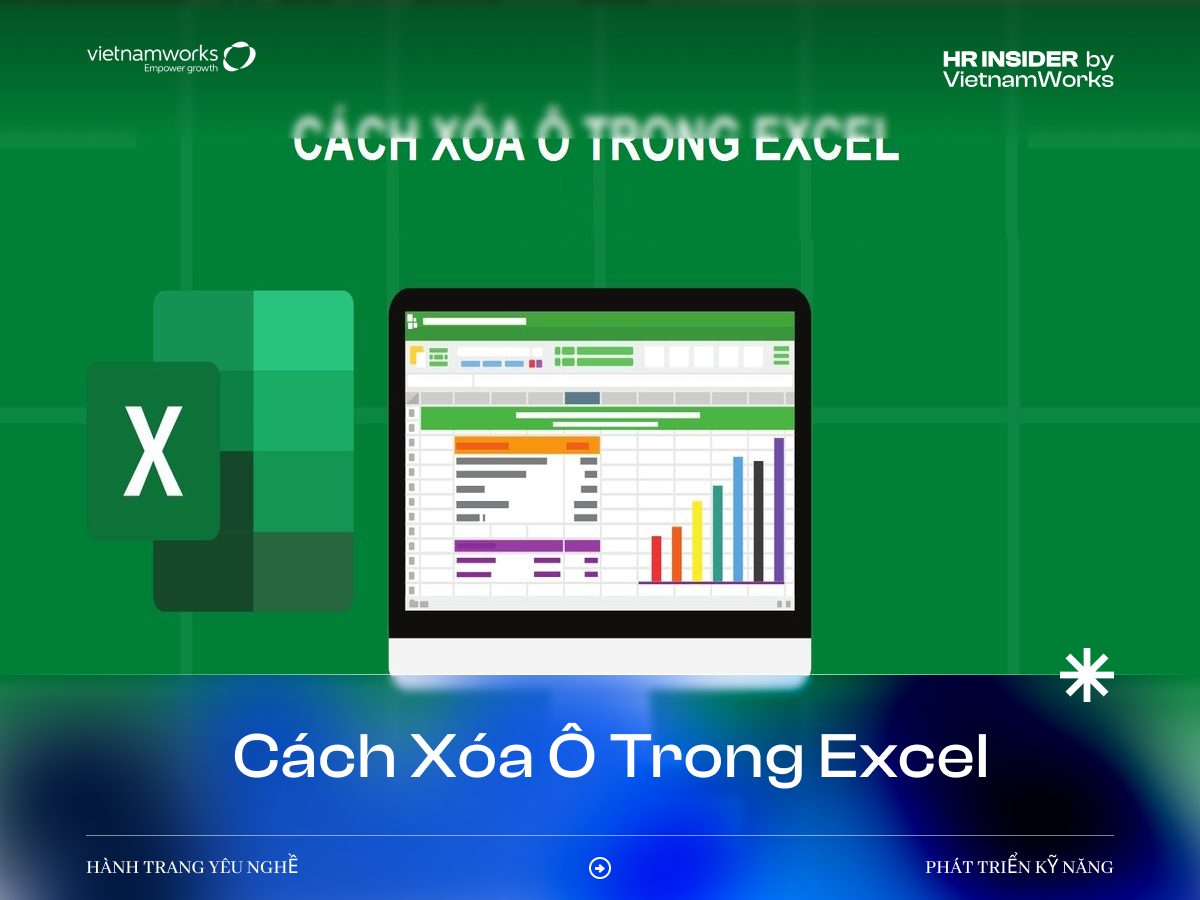 xóa ô trống trong excel