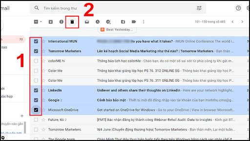 cách xóa email đã gửi, xóa email đã gửi