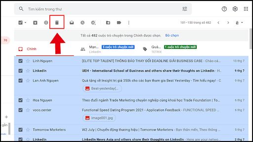 cách xóa email đã gửi, xóa email đã gửi