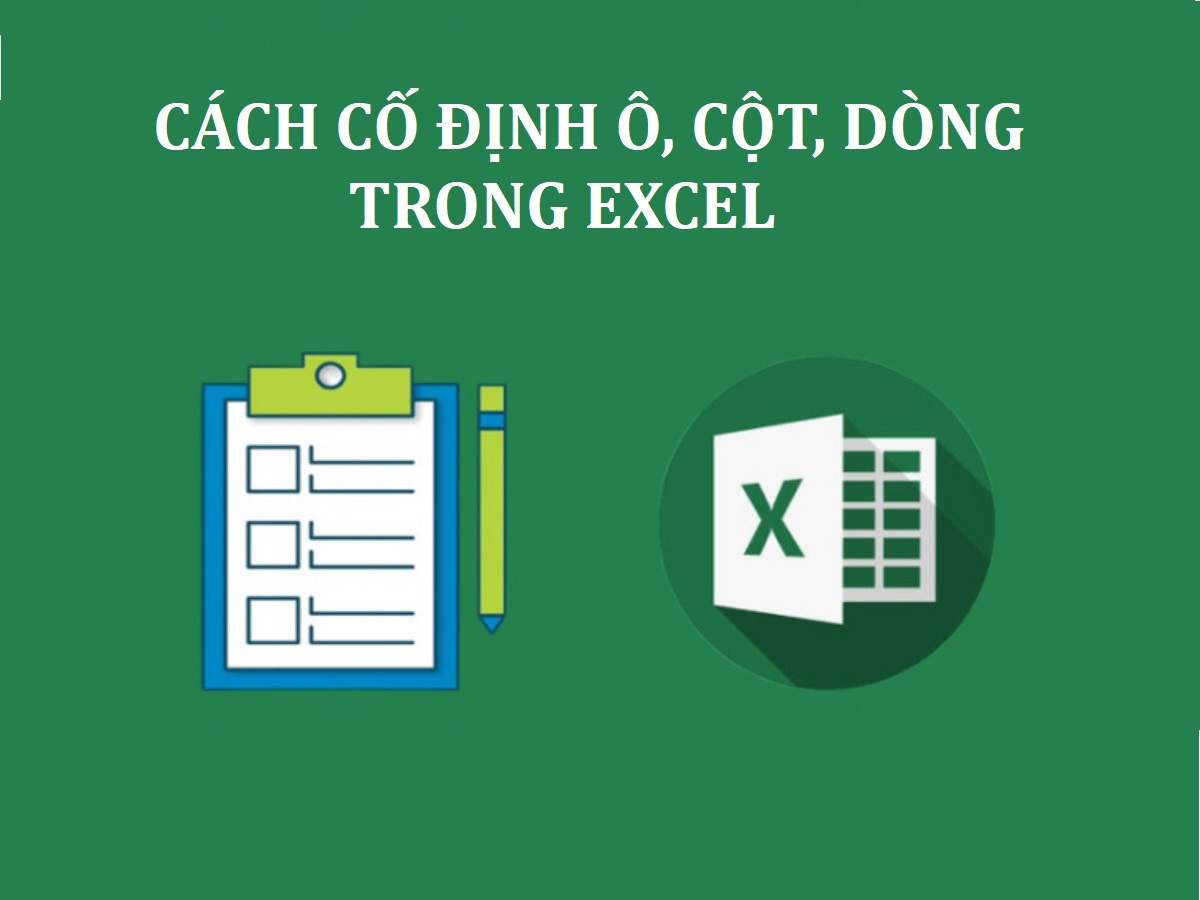 cố định ô trong excel