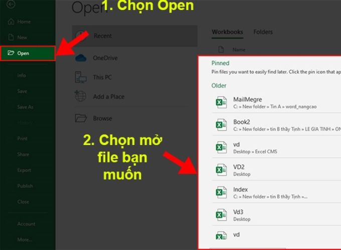 Cách mở 2 file Excel cùng lúc