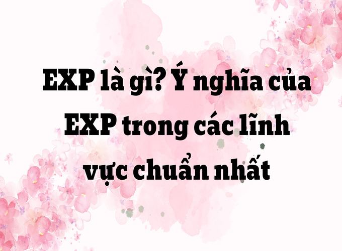 Ý nghĩa EXP trong các lĩnh vực