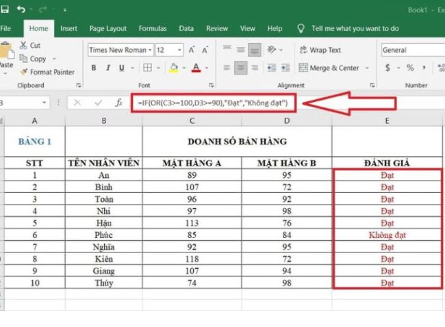 Hàm IF trong Excel