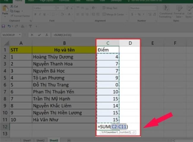 Lọc và tính tổng trong Excel